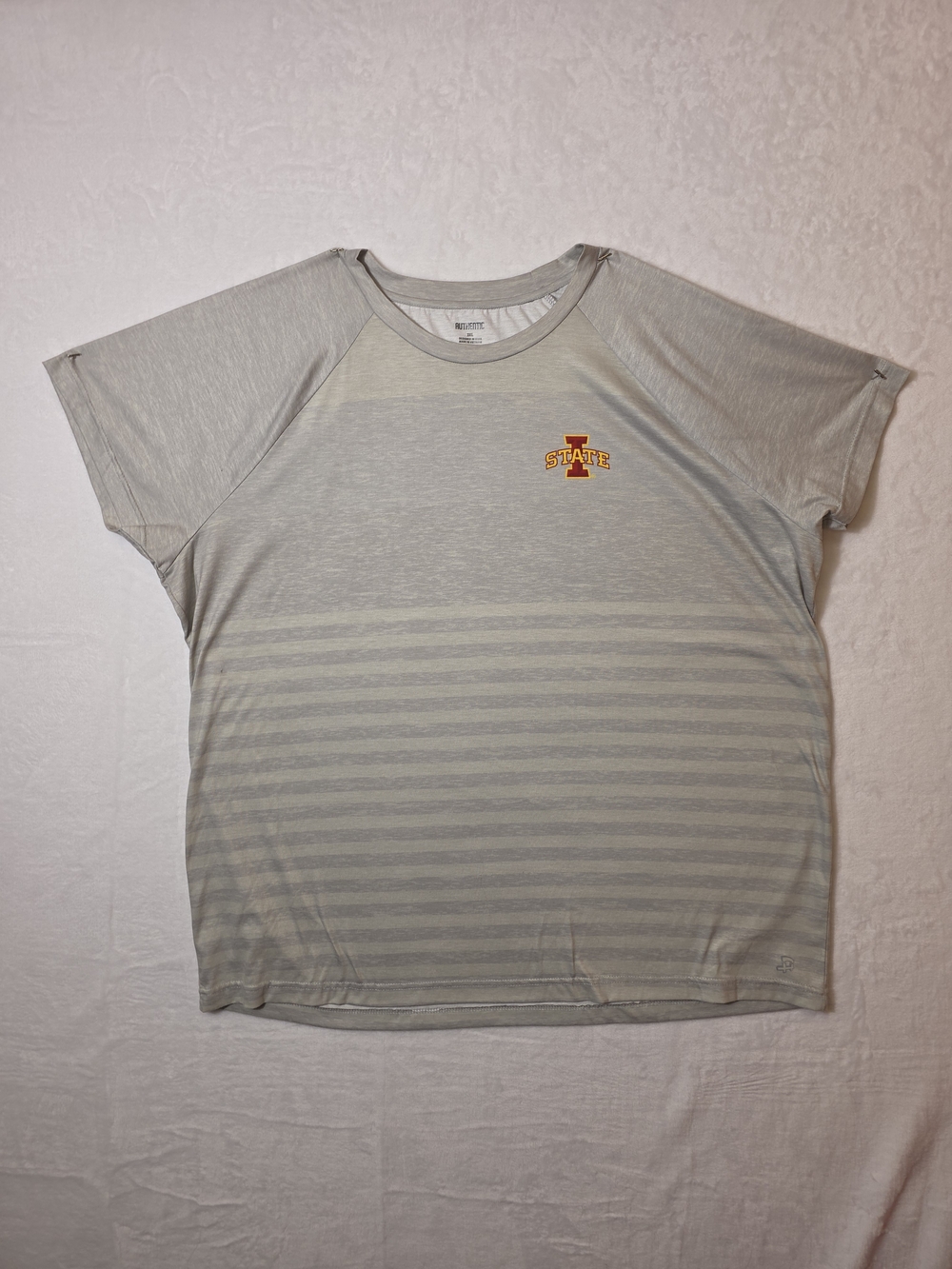 Iowa State Gray Striped Raglan Tee - Picture 2 of 7